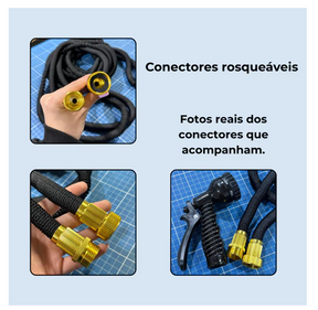 AquaFlex Pro™ – Mangueira Expansível Inteligente de Alta Pressão
